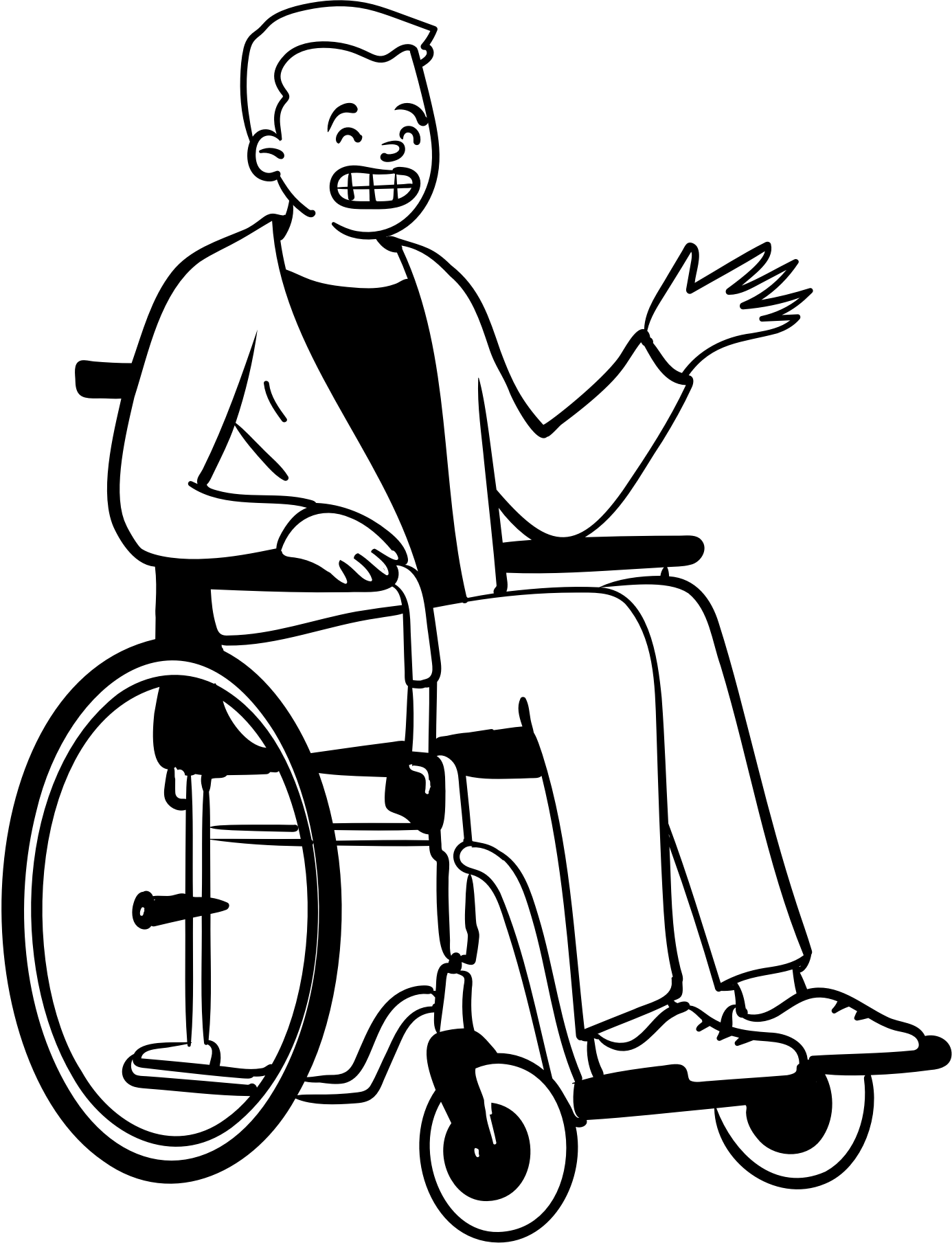 Man on a wheel chair