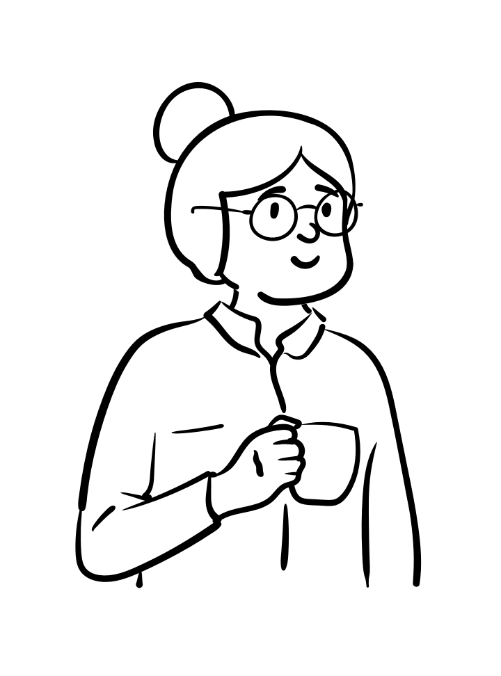 Girl holding coffee mug